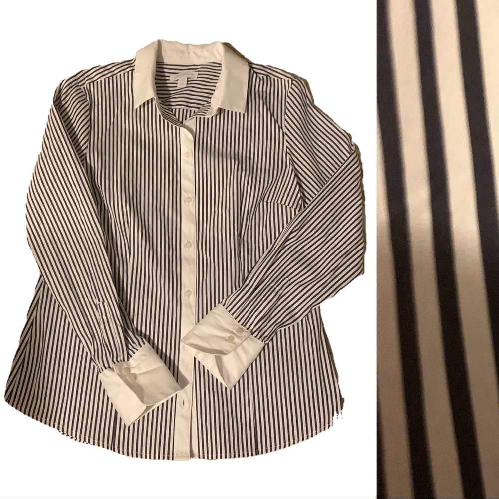 Charter Club Button Down Pin-Striped Shirt